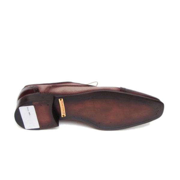 Captoe Formal Oxford Dark Burgundy Patina Leather Shoes