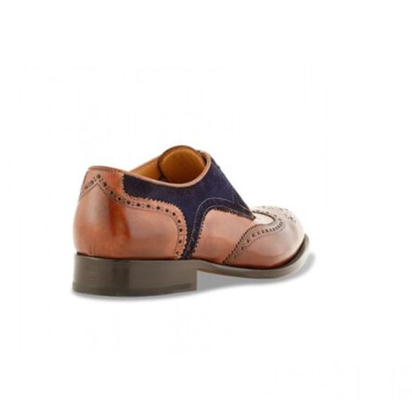 Wingtip Derby Suede Upper Leather Shoes