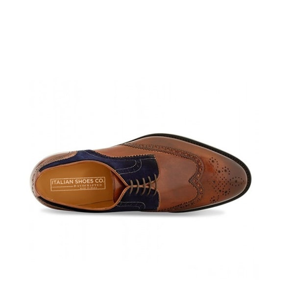 Wingtip Derby Suede Upper Leather Shoes