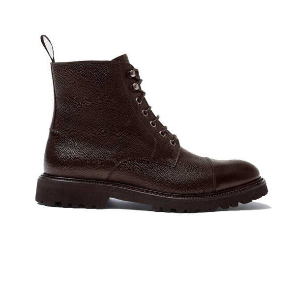 Derby Brown Hand Coloured Leather High Ankle Boots 685