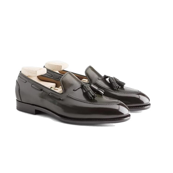 Tassel Black Leather Loafer