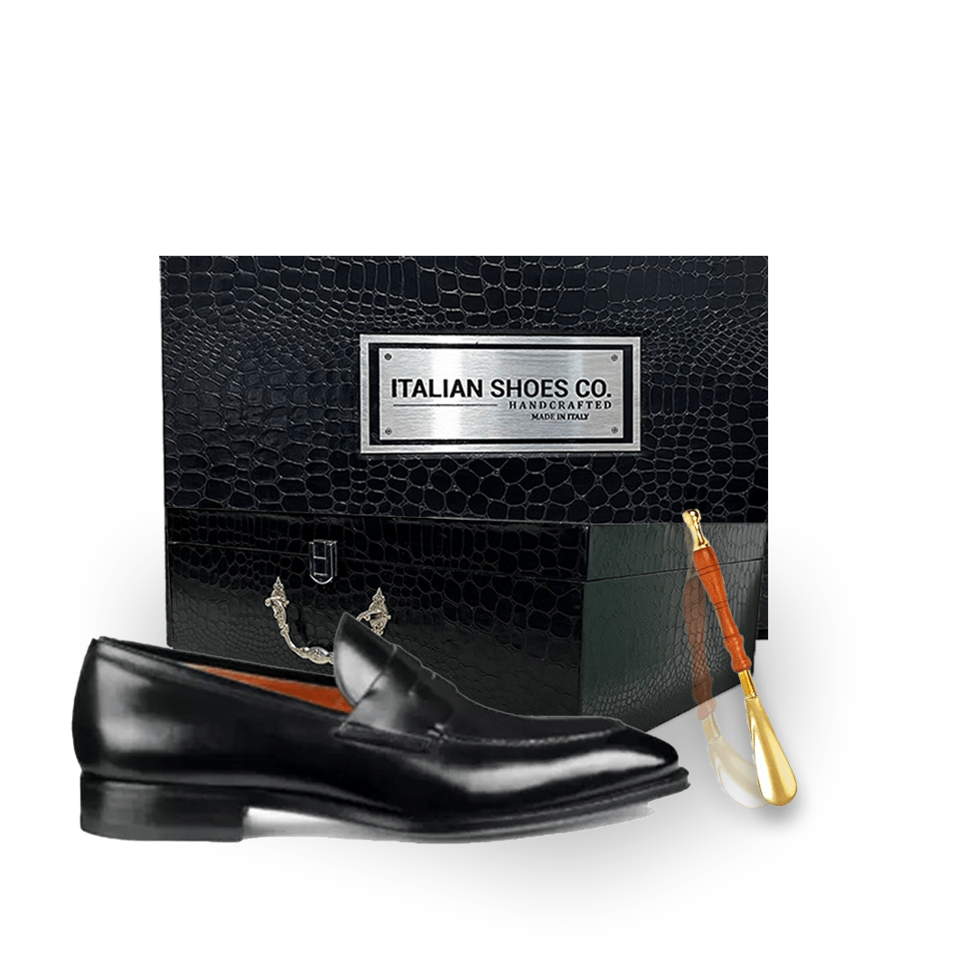 Penny Black Leather Loafer
