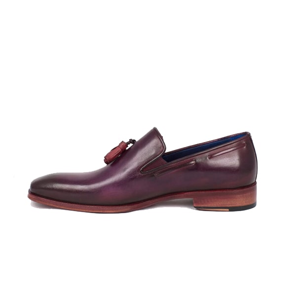 Tassel Leather Loafer in Purple