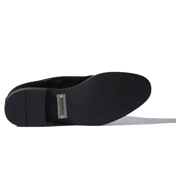 Derby High Ankle Suede Black Leather Boots