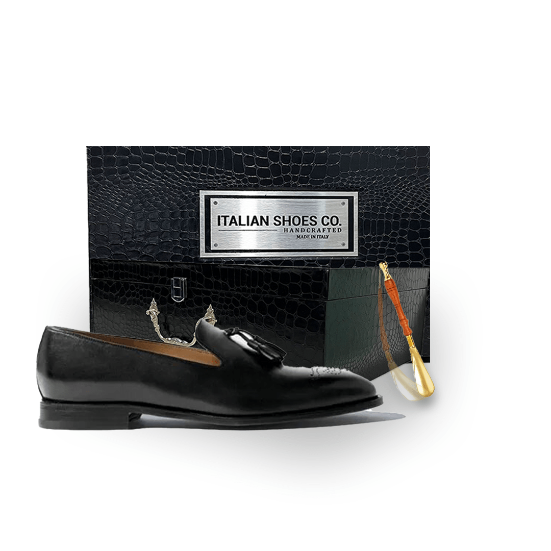 Tassel Leather Black Loafer