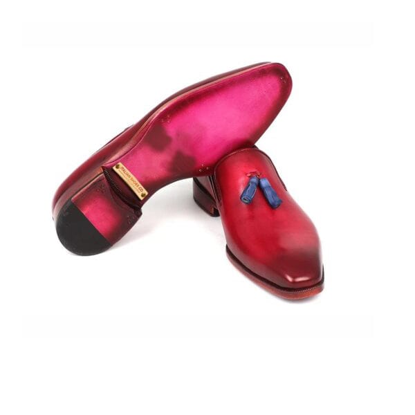 Tassel Leather Plain Toe Loafer