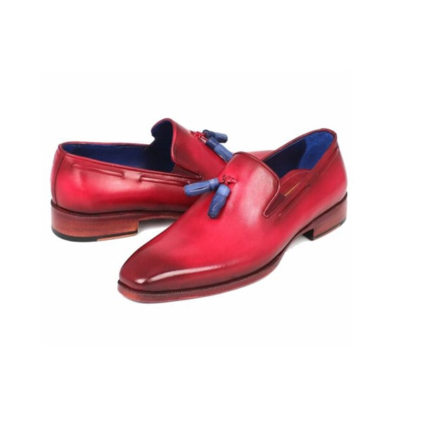Tassel Leather Plain Toe Loafer