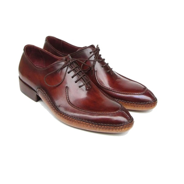 Oxford Split Toe Leather Burgundy Shoes