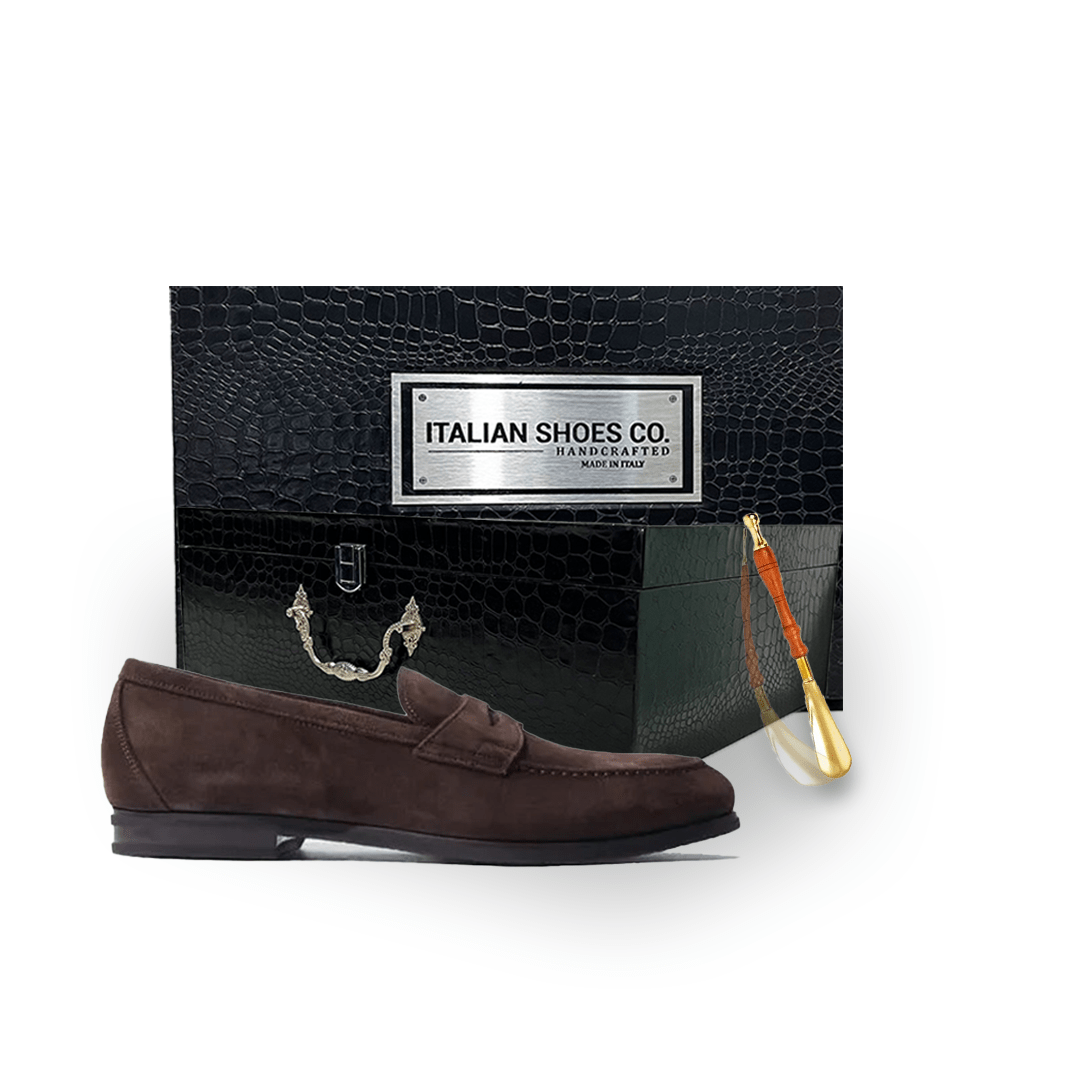 Penny Loafer in Suede Leather