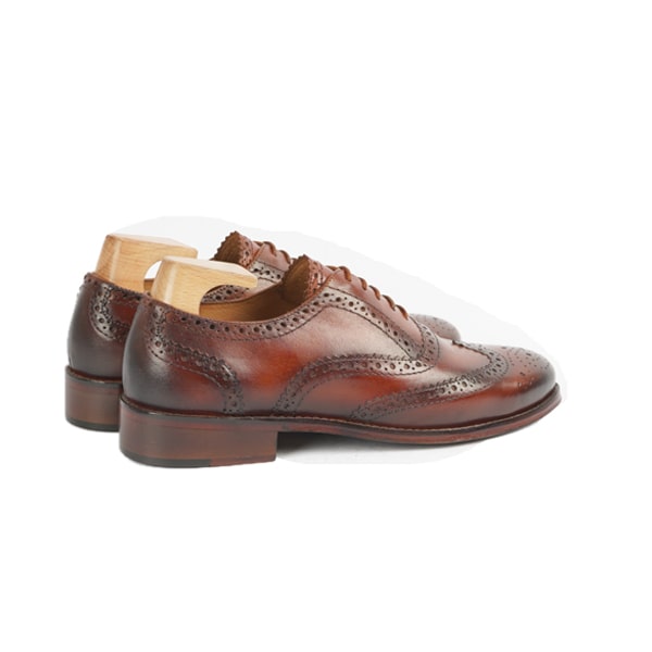 Wingtip Oxford Leather Brown Men Shoes