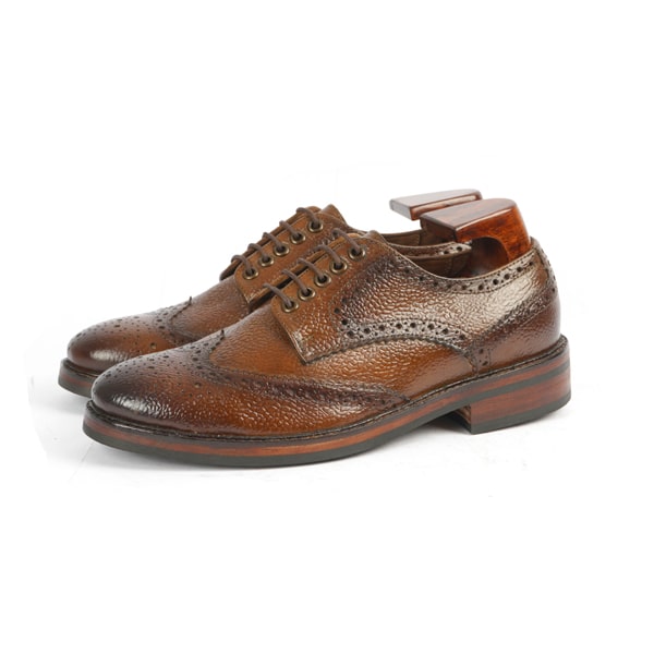Wingtip Derby Brown leather Shoes | Italian handmade shoes