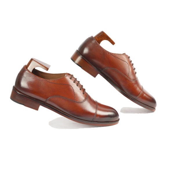 Captoe Classic Lace up Brown Leather Handmade Shoes