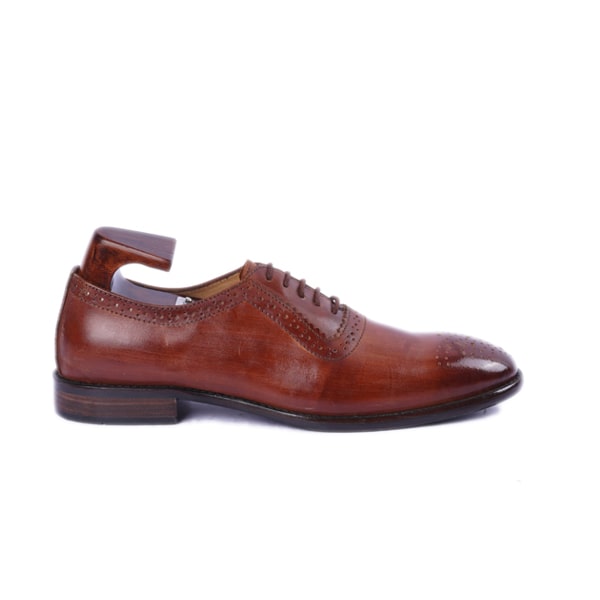 Wingtip Oxford Shiny Dark Brown Shoes