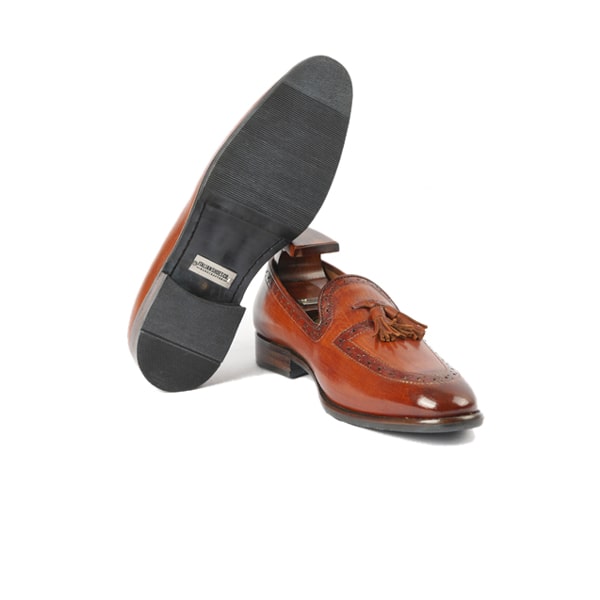 Shiny Brown Tassel loafers | Pure Leather Shoes