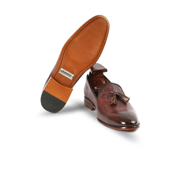 Classic Burgundy Leather Tassel Loafer