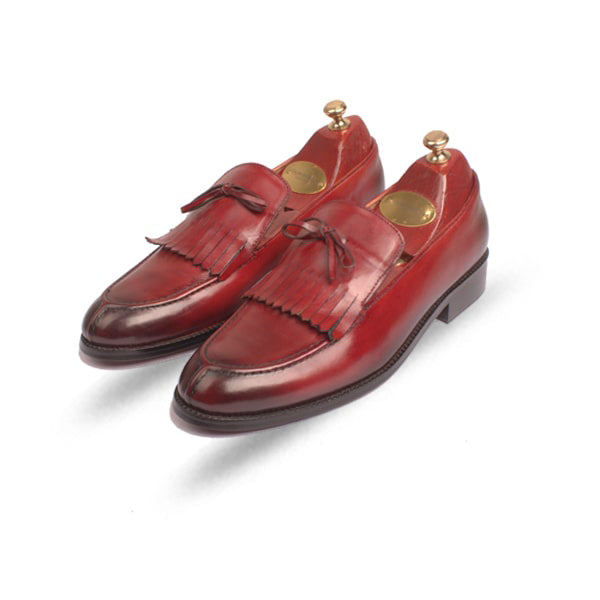 Classic Design Tassel Red Leather Loafer