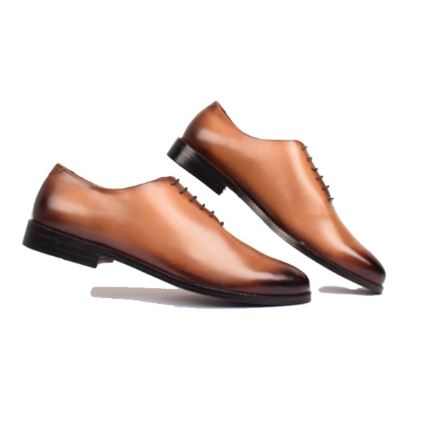 Oxford Classic Plain Toe Brown Shoes