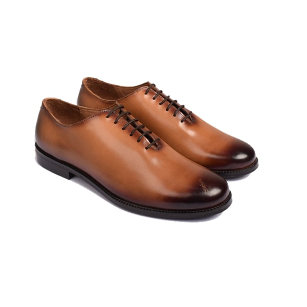 Oxford Classic Plain Toe Brown Shoes