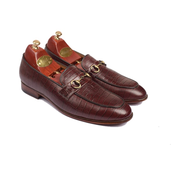 Penny Handmade Shiny Leather Buckled Loafers