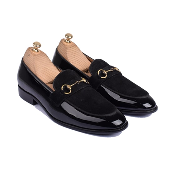 Penny Shiny Black Suede Uper Leather Loafer
