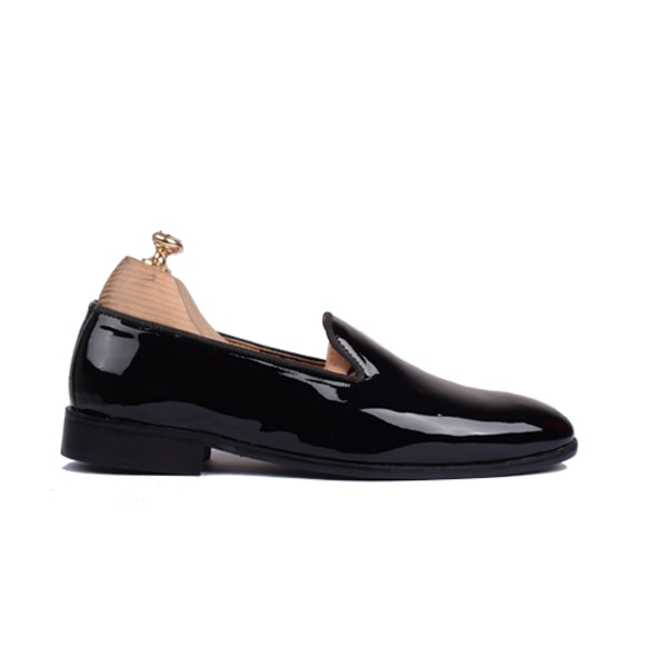 Classy Shiny Black Leather Loafer