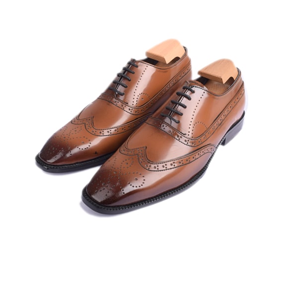 Wingtip Oxford Brogue Shoes - Brown colour