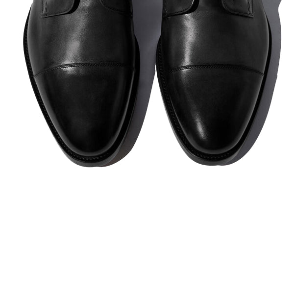 Derby Black Leather High Ankle Boots