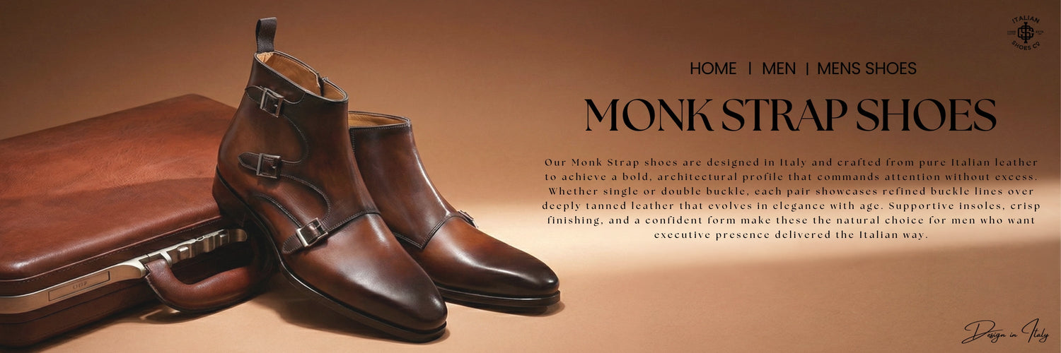 Buy Single & Double Monk Strap Shoes for Men - Italian Shoes Co.