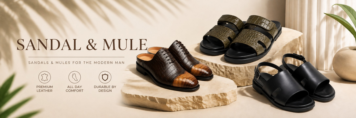 Exotic Leather Men Sandals