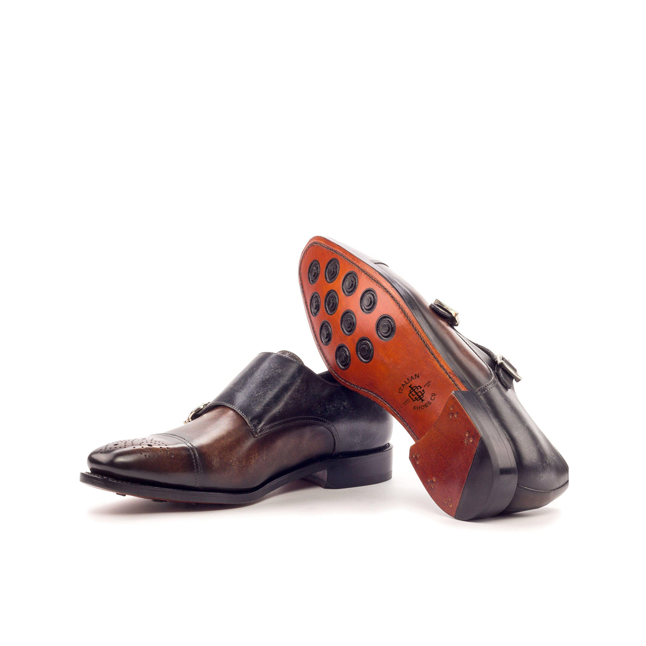 Eclat Essence Double Monk Shoe Brown