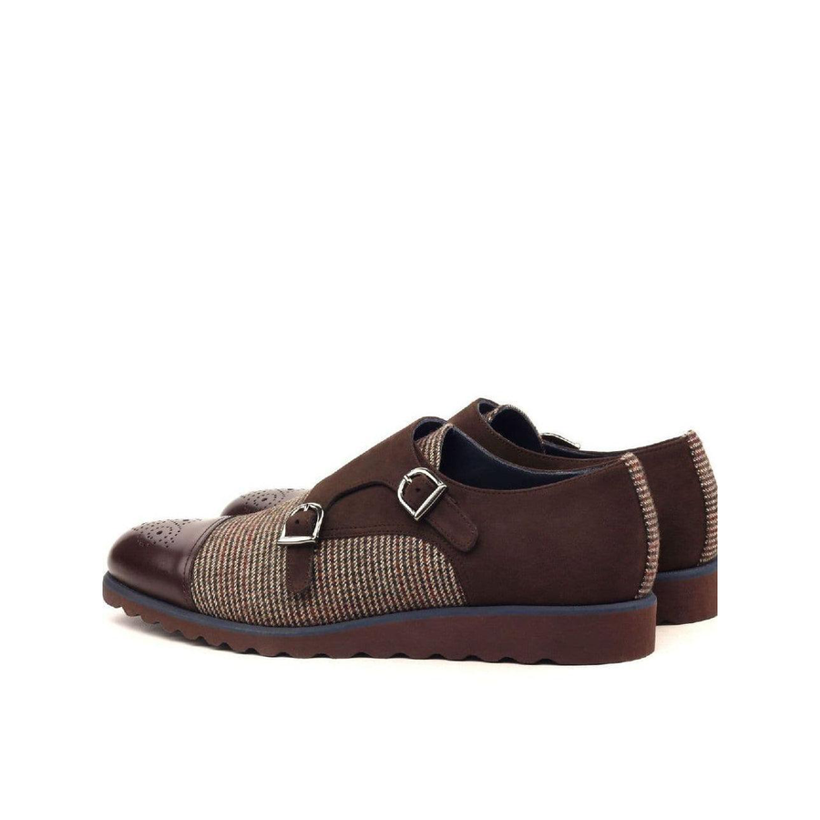 Opulent Oxfords Double Monk Shoe Dark Brown