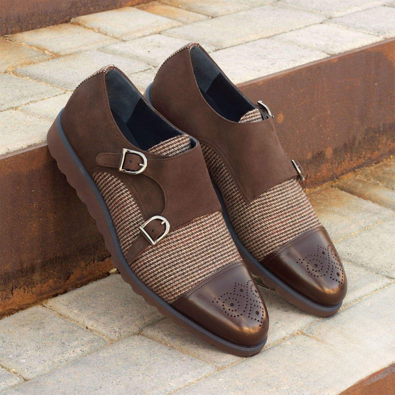 Opulent Oxfords Double Monk Shoes