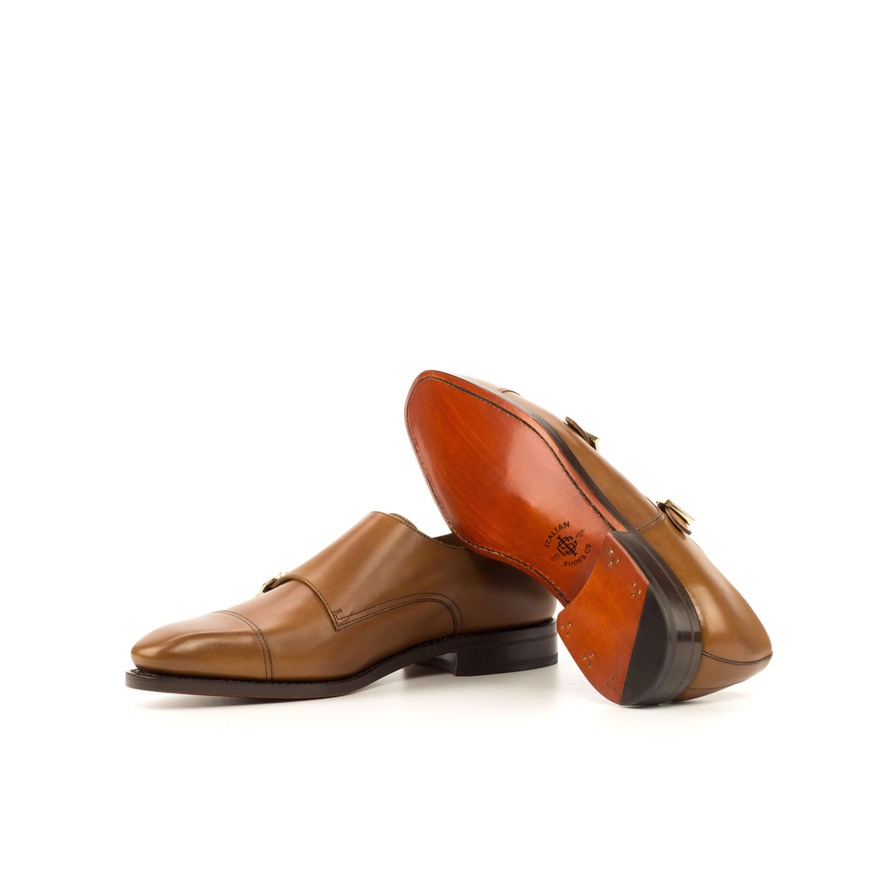 Gentleman s Gait Double Monk Shoe Brown
