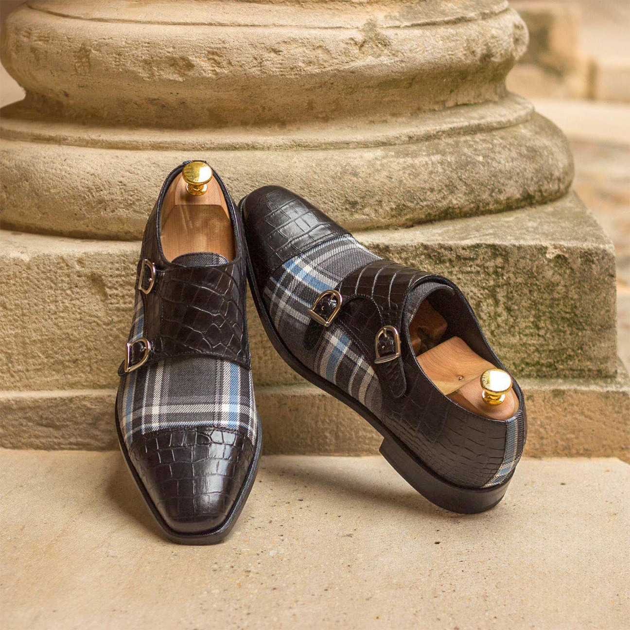 Posh Pairs Double Monk Shoes