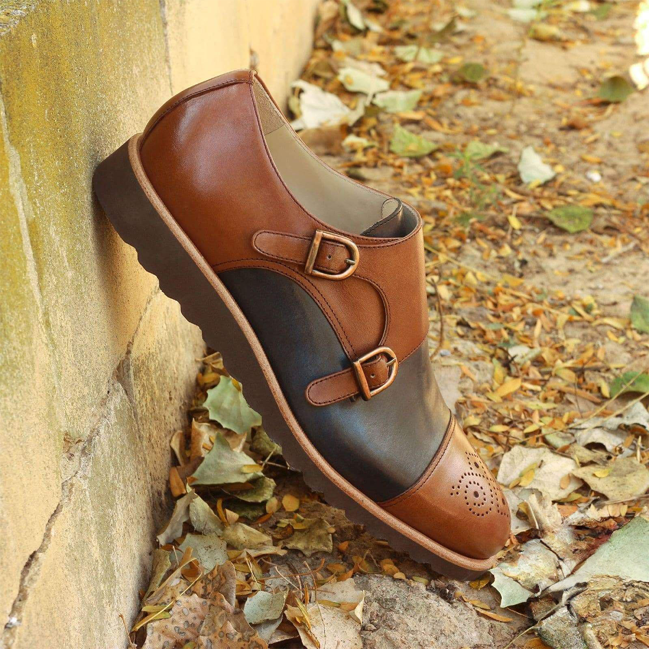 Stately Steppers Double Monk Shoes