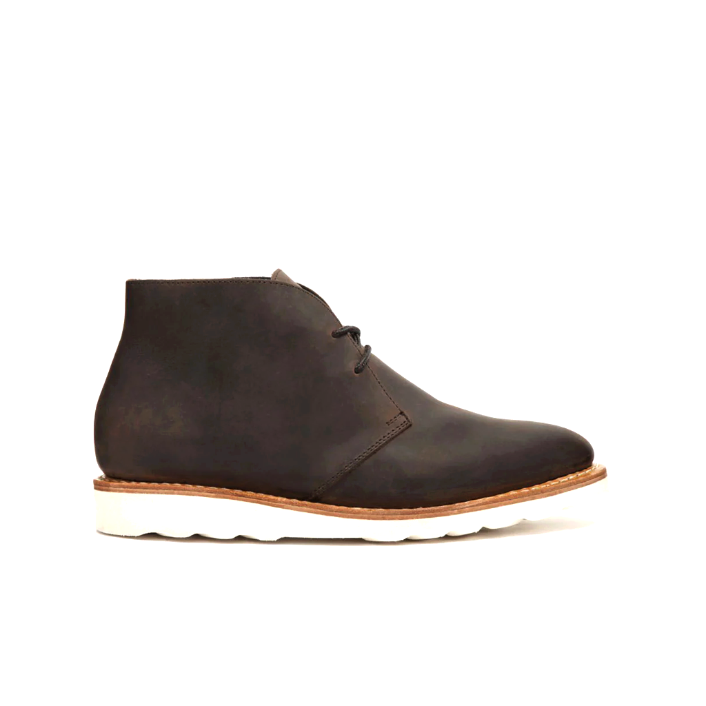 Leather Lace-Up Chukka Boots For Men