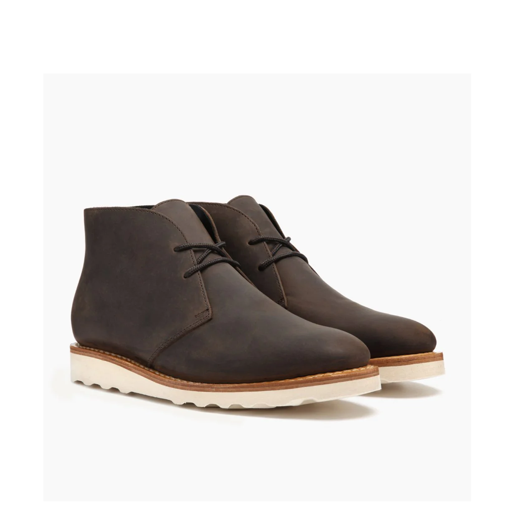 Leather Lace-Up Chukka Boots For Men