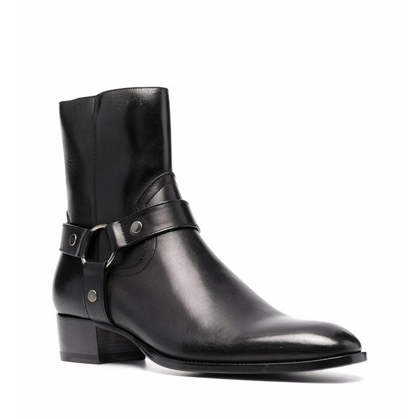 Leather Harness Boots