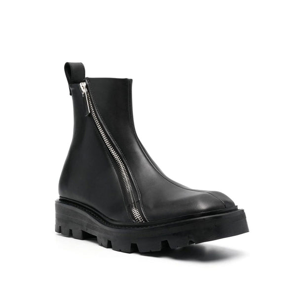 Double-Zip Ankle Boots