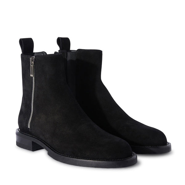 Round-Toe Suede Ankle Boots