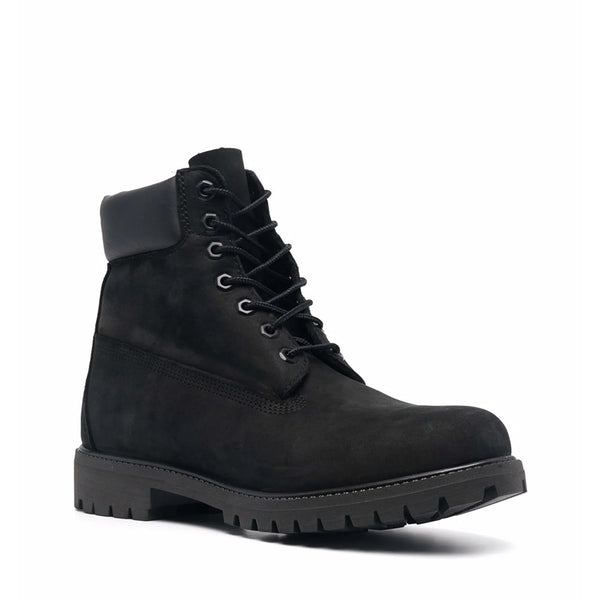 Suede Lace-Up Leather Boots