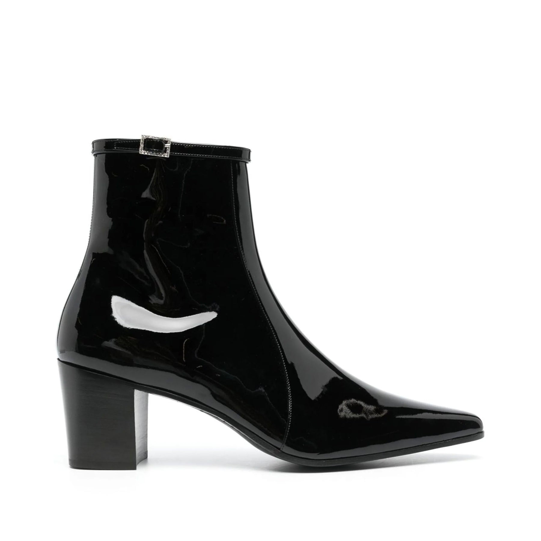 Patent-Leather Ankle Boots