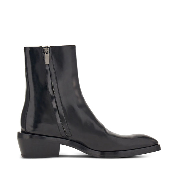 Squared toe leather Ankle Boots