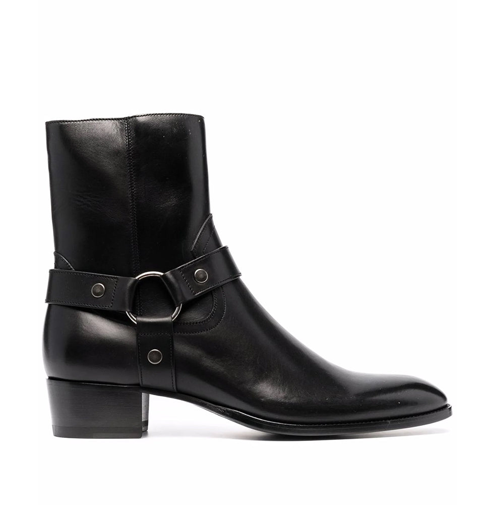 Leather Harness Boots