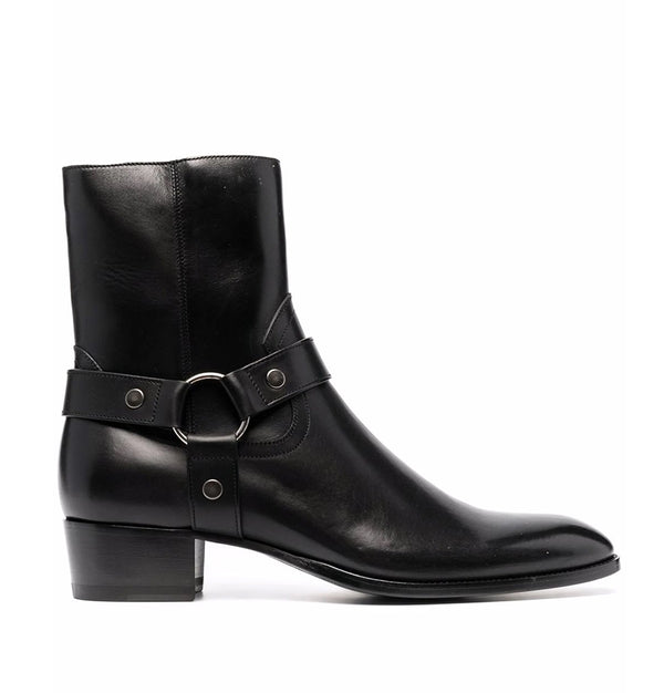 Leather Harness Boots