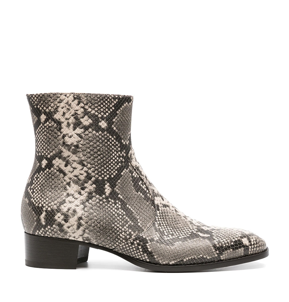 Snake-skin Chelsea Boots