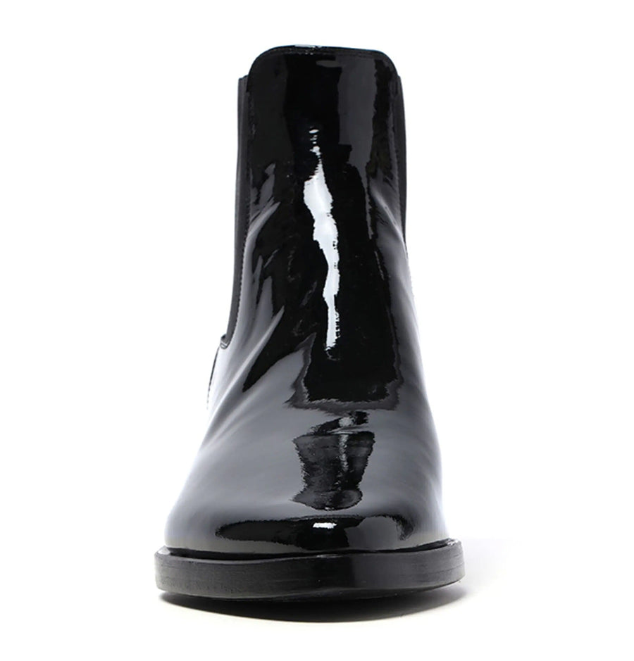 Patent-finish Leather Boots
