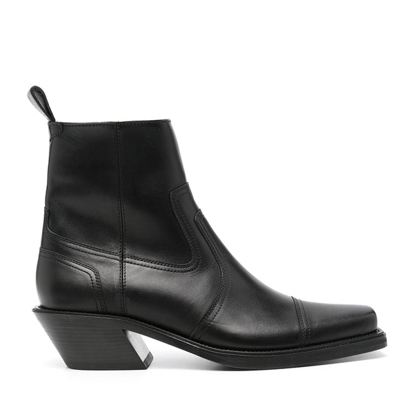 Leather Cowboy ankle boots