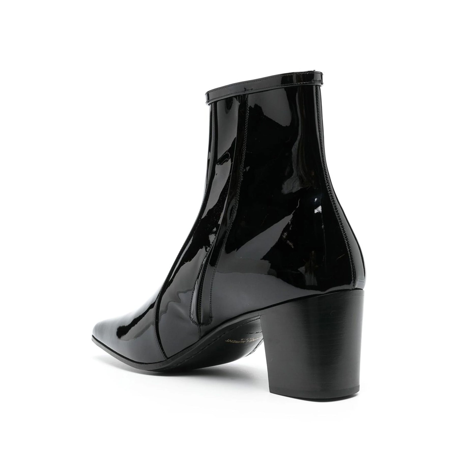 Patent-Leather Ankle Boots