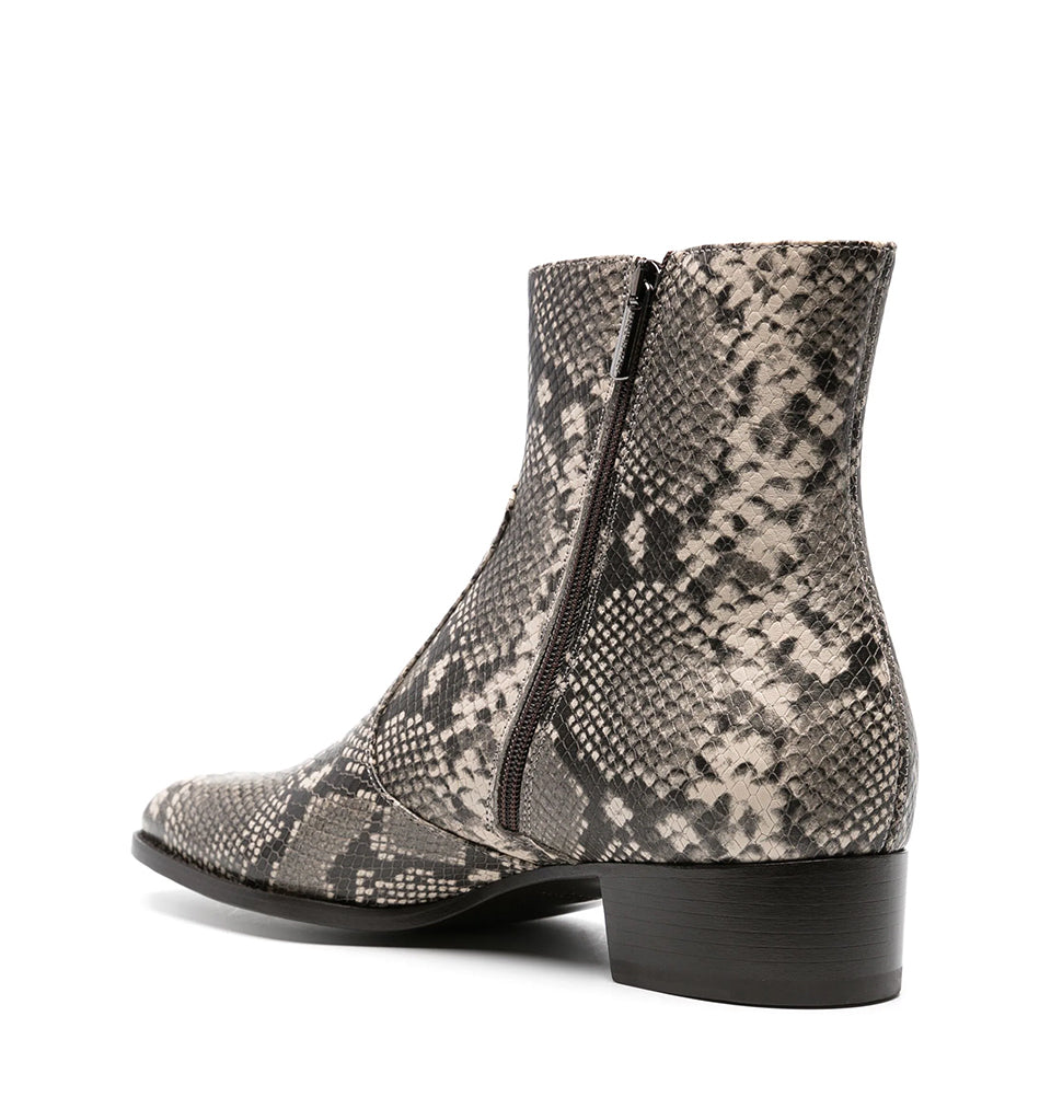 Snake-skin Chelsea Boots